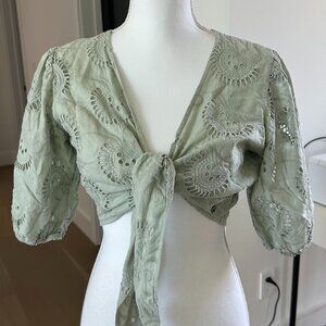 & other stories Cotton crop top knot
